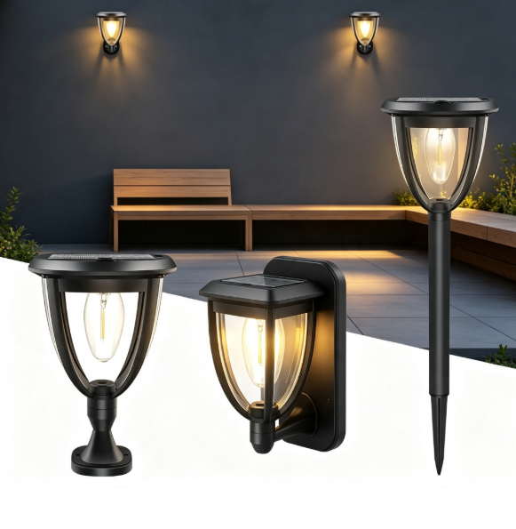 Outdoor Powerwall - 2PCS Outdoor Solar Light, Solar Powered