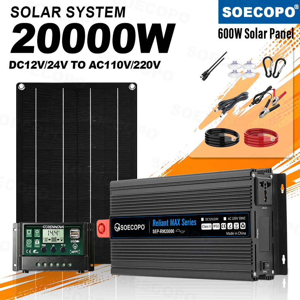 Outdoor Power Kit - Emergency Power 20000W Solar Kit Whit