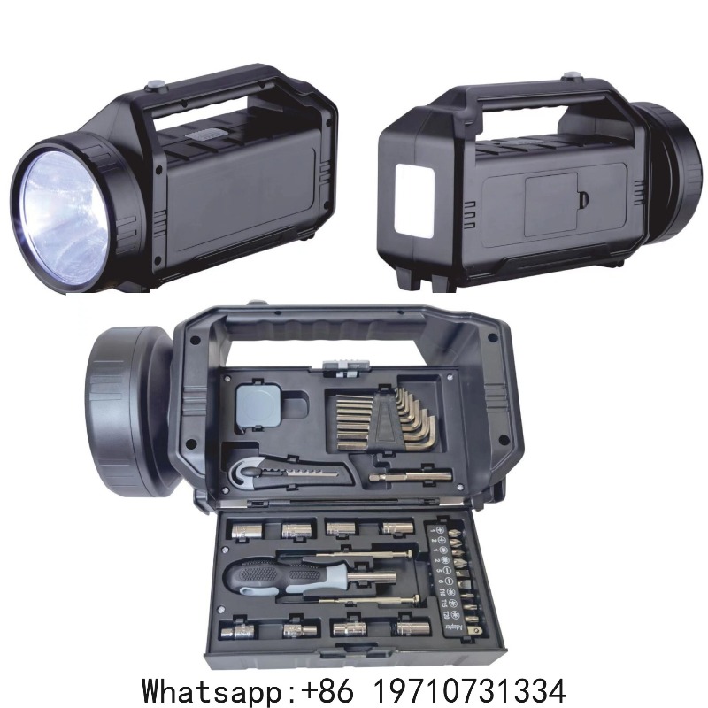 Outdoor Power Tool Kit - 2-in-1 Camping Lantern & Tool Set