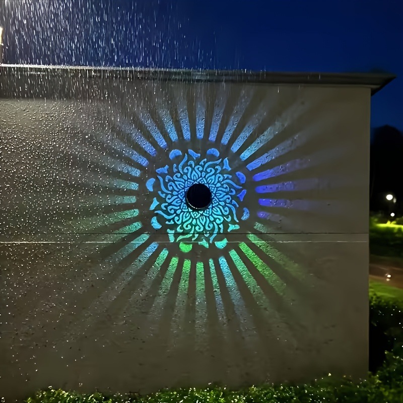 Outdoor Powerwall - Solar LED Wall Light Mandala Projection