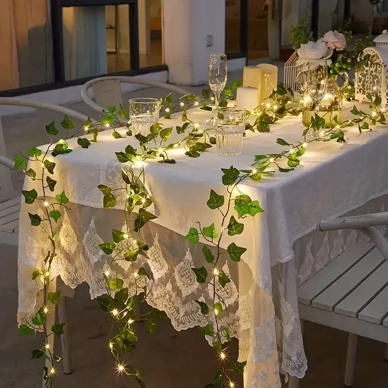 LED Green Rattan Leaf Fairy Li - Outdoor Power For Wedding review and price