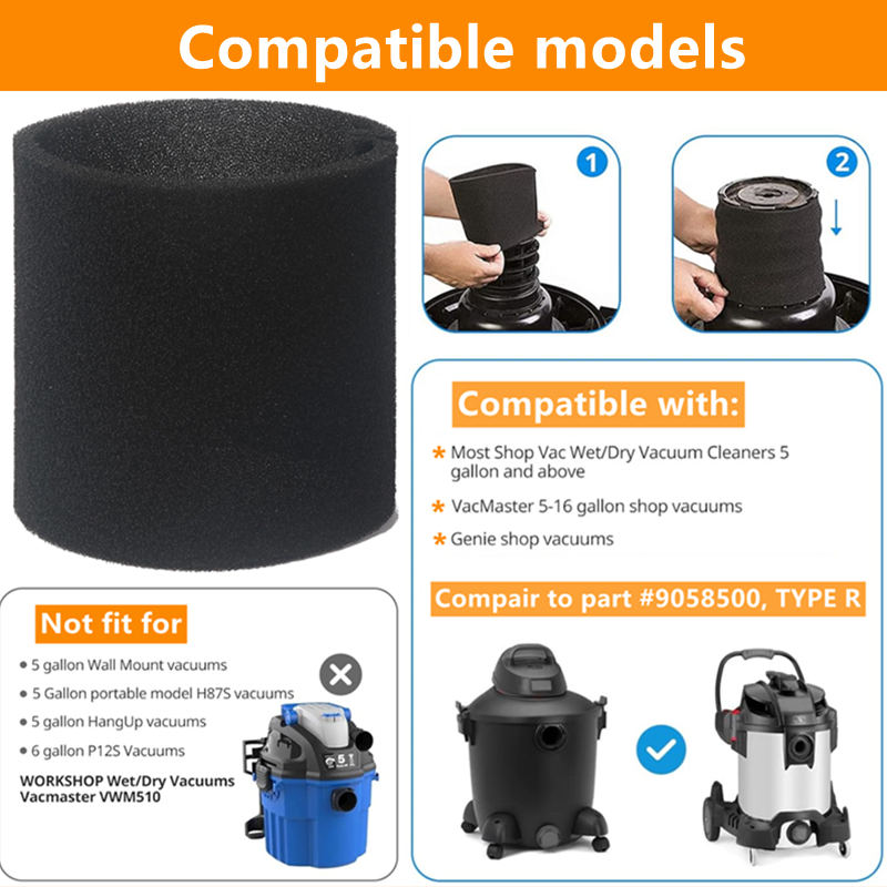 3pcs Foam Sleeve Foam Replacem - Wet Dry Vacuum Shop review and price
