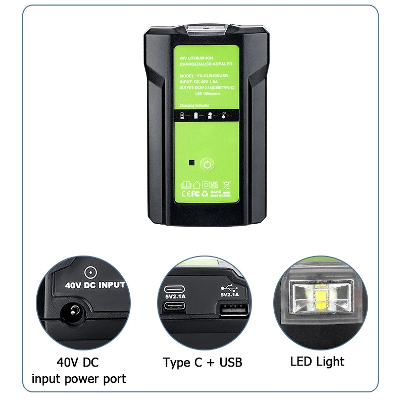 For GreenWorks 40V Lithium-ion - Outdoor Usb Power Adapter review and price