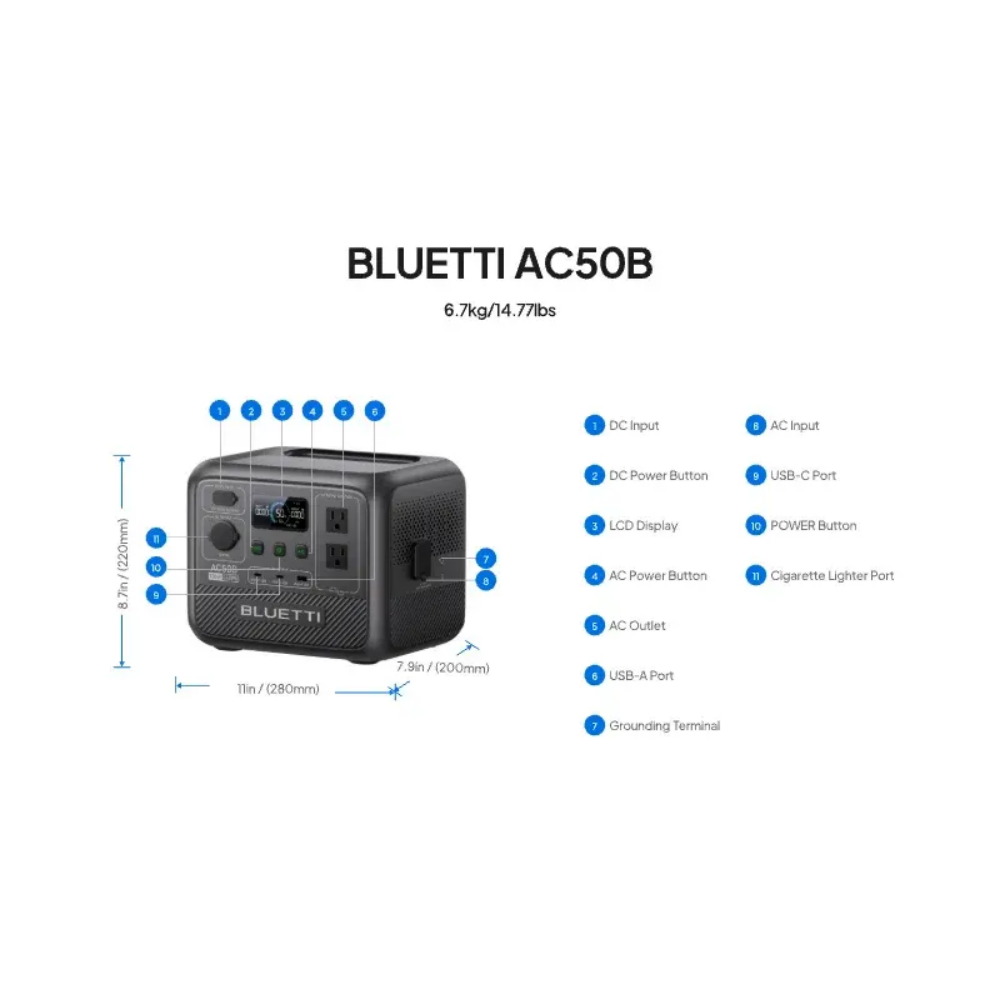 BLUETTI AC50B Portable Power S - Outdoor Powerwall review and price