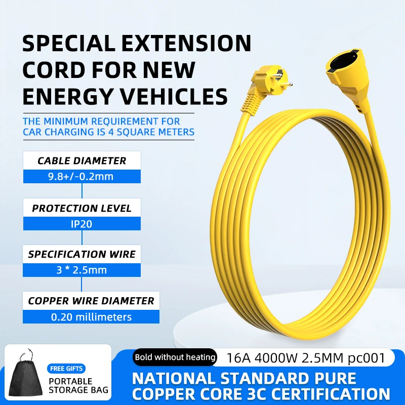 16A EU Schuko Extension Cord 4 - Outdoor Use Power Strip review and price