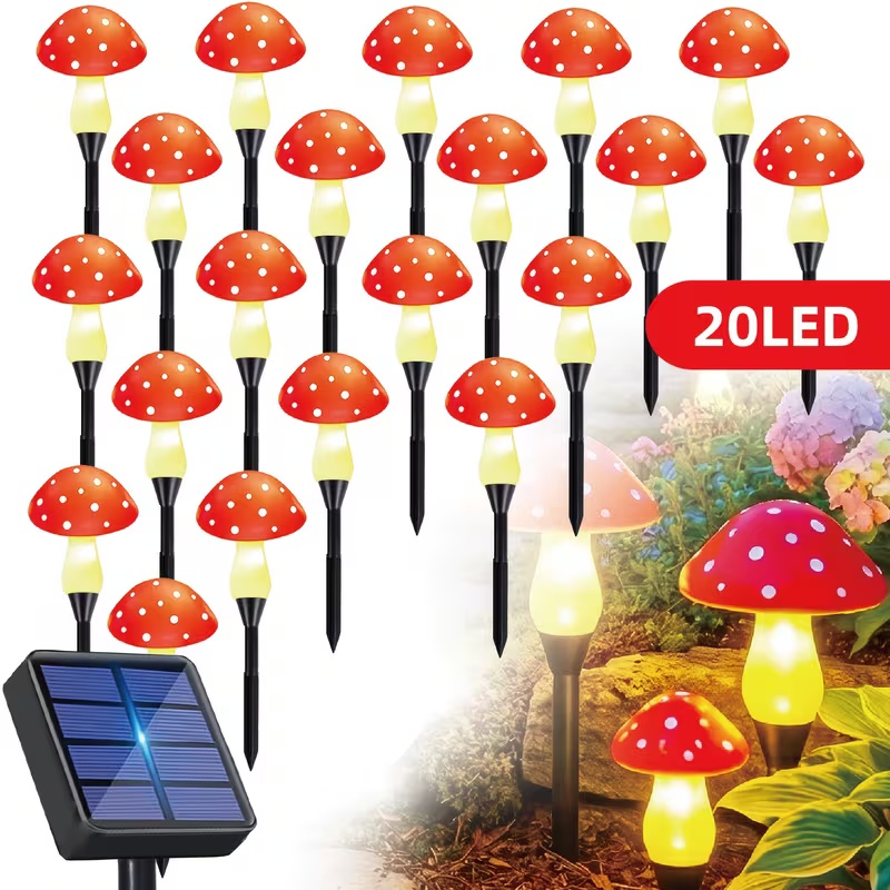 Solar-Powered LED Mushroom Lig - Outdoor Power For Wedding review and price