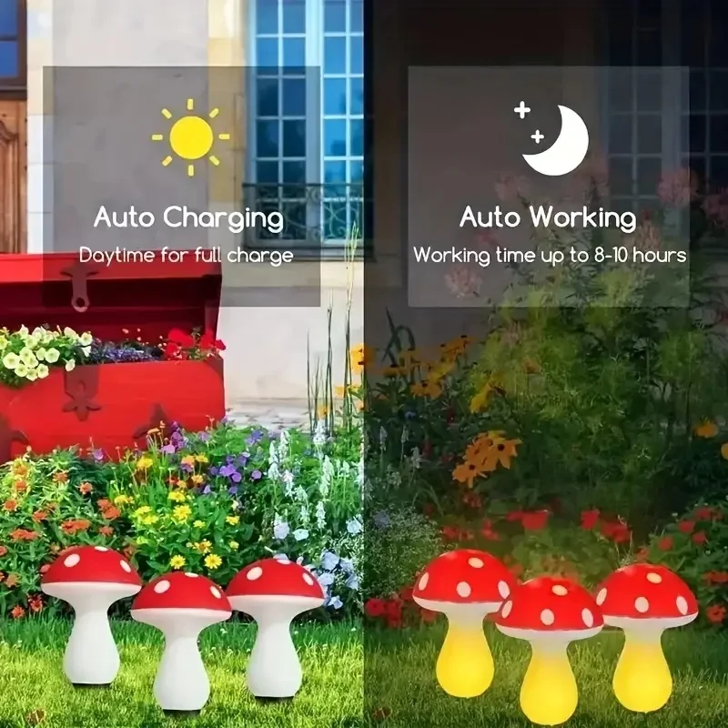 Solar-Powered LED Mushroom Lig - Outdoor Power For Wedding review and price