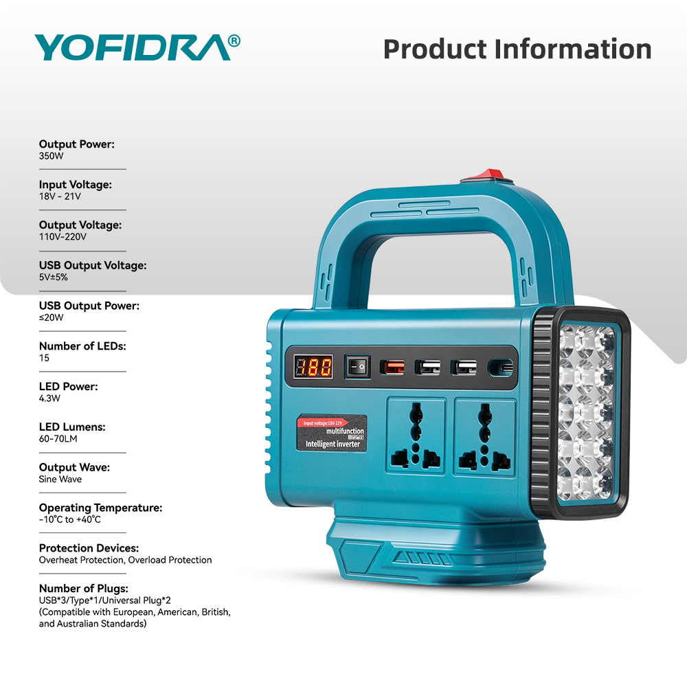 YOFIDRA 220V Portable Power In - Outdoor Usb Power Adapter review and price