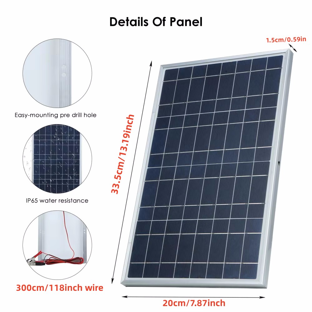 35W Solar Panel Kit Complete 1 - Outdoor Power Kit review and price