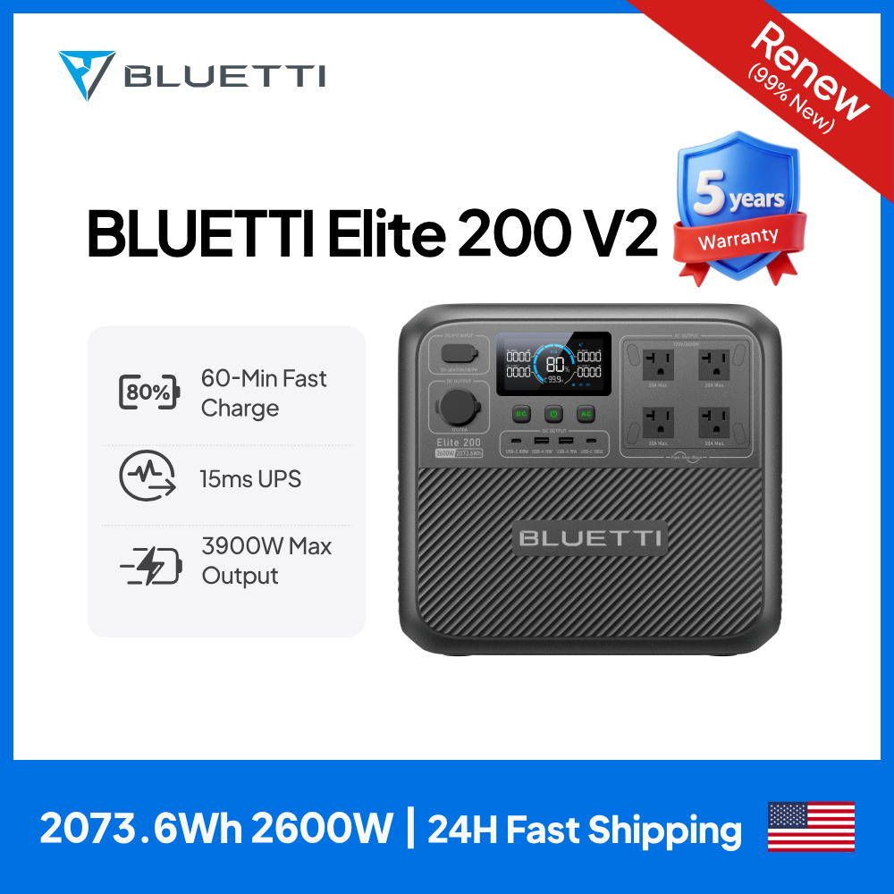 【Renew】BLUETTI Elite 200 V2 Po - Outdoor Powerwall review and price
