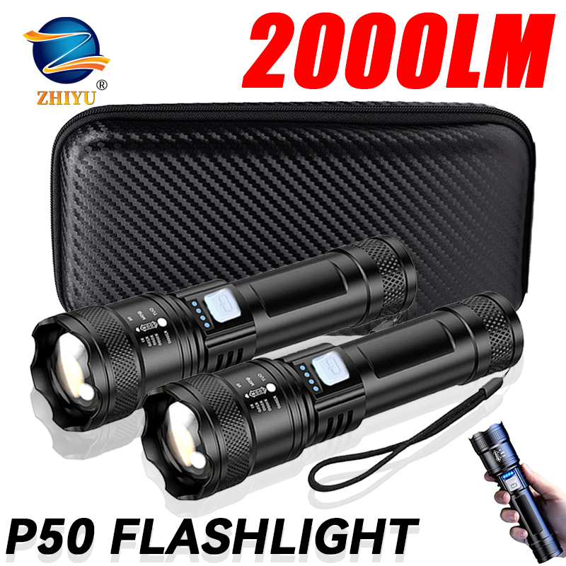 Tactical LED Flashlight 2000LM - Outdoor Powerbank review and price