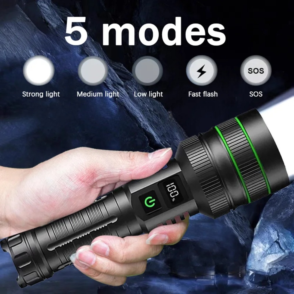 Powerful LED Flashlight Zoomab - Outdoor Powerbank review and price